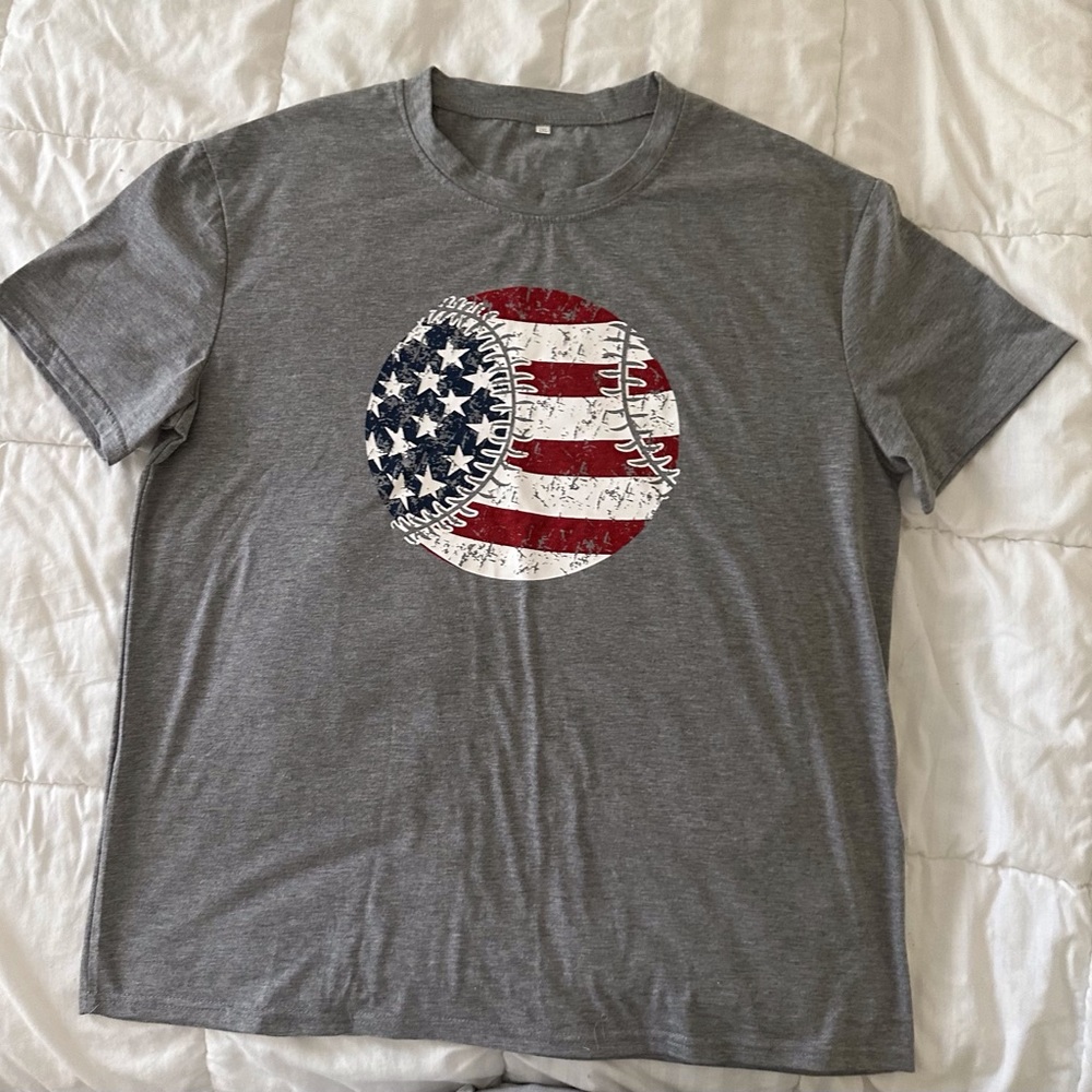 Baseball Tshirt Grey New No Tags